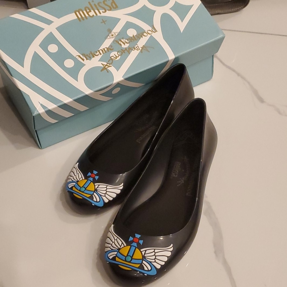 Authentic vivienne westwood x melissa flats sz: 37